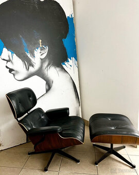 Křeslo a taburet Vitra - Santos Rosewood - Eames - 4