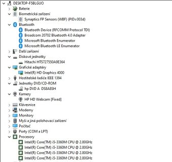 HP EliteBook 8470p,i5-3360M,WIN 10,HDD 500GB,RAM 8GB,14palců - 4