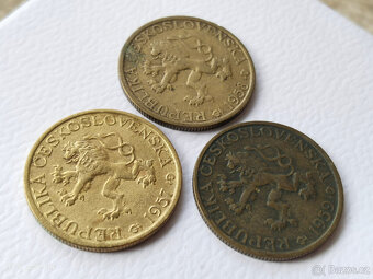 3x 1 koruna 1957 - 1959 Československo - 4