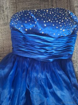Modré plesové šaty - 4