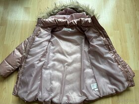 Dívčí starorůžová buřtíková zimní bunda 9-10 (140) - 4