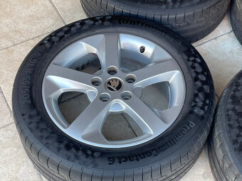 Alu kola 5x112 original Škoda Octavia 205/55 R16 Continetal - 4