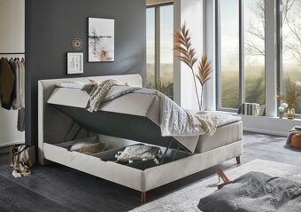 Boxspring postel MEMPHIS s úložným prostorem - 4