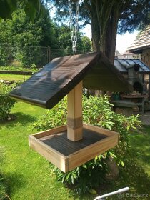 Krmítko, ruční práce, EKO nátěr, masivní dřevo - 4