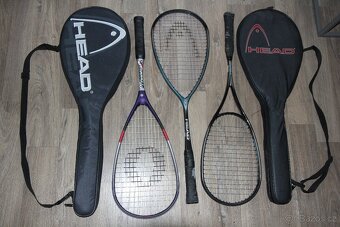 Squash - rakety 3 ks + obaly 2 ks - 4