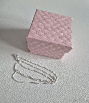 Stříbrný točený řetízek Singapur 43cm Ag 925 - 4