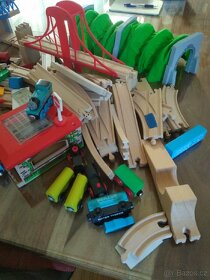 Dřevěná vláčkodráha elektrické mašinky 2x - 4