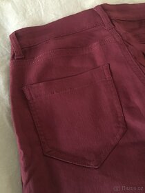 Vínové úzké skinny kalhoty Fishbone - 4