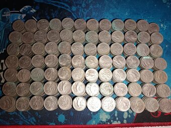 Velká sbírka československých mincí – 931 ks (1 Kčs, 2 Kčs, - 4