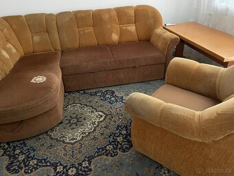 Rozkladaci sedaci souprava s kreslem a stolem - 4