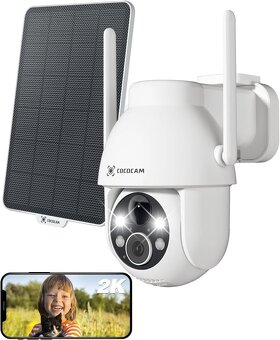 Venkovní bezdrátová solární kamera COCOCAM, 2K PTZ 2,4 GHz W - 4
