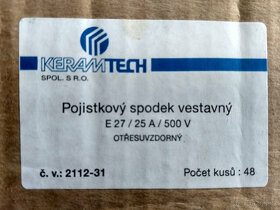 pojistky - spodek - E27 - nové - 100ks - 4