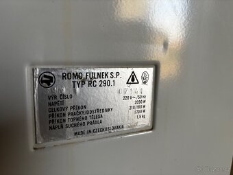 ROMO Fulnek typ RC 290.1 pračka se žďímačkou a ohřevem vody - 4