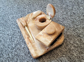 Starožitný mramorový kalamář - 4