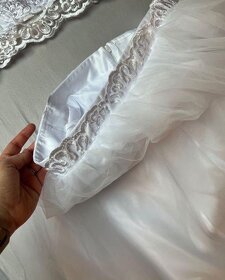Nové dvoudílné svatební šaty, vel. XL - 4