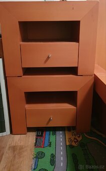 Manželská postel vč. roštu + noční stolečky - 4