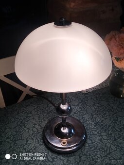 Starožitná větší stolní lampa r 1930 Funkcionalismus - 4
