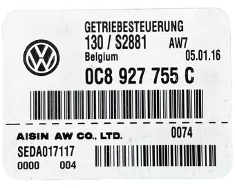 Řídící jednotka převodovky 0C8927755C VW Touareg 7P FL 2016 - 4