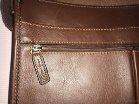 Luxusní pánská kožená taška přes rameno hnědá -Gerard H. - 4