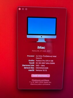 iMac 27 inch 5k Retina 2017 i5 64GB Memory 1TB SSD - 4