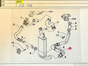 Hadice turba C8, P 807, Phedra, Ulysse 2.2 HDi/JTD - 4