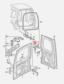 Panty Z křídlových dveří VW Caddy 2K5 827 151 - 4