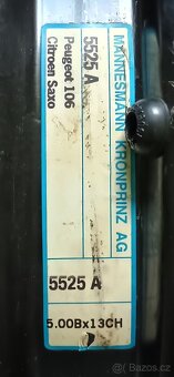 Plechový disk R13 4x108 černý - 4