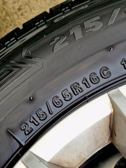 4x plecháče + plastové kryty. 215/65R 16C zátěžové - 4