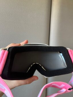 Lyžařské bryle, snowboardové bryle dámské růžovo bílé - 4