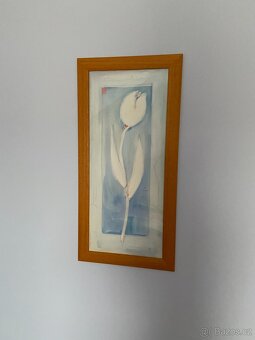 NÁDHERNÝ OBRAZ VE DŘEVĚNÉM RÁMU - 4