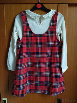 Nový set vánoční šaty + halenka, H&M, vel. 128 - 4