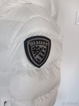 Blauer vysoce luxusní zimní péřový kabát - 4