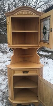 Rustikální masivní rohový příborník - 4