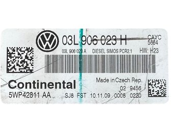 Řídící jednotka motoru 03L906023H CAYC VW Golf 6 r.v. 2010 - 4