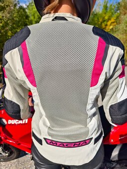 Damska perforovana bunda na motorku. - 4