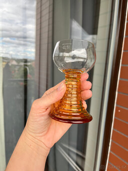 3x starožitná likérová sklenice římanka 100ml - 4