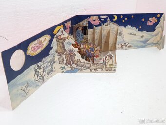 Retro velký vánoční betlém 3D - ČSSR - 4