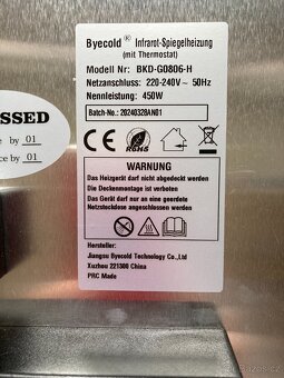 Topné zrcadlo 450W s LED podsvícením a termostatem - 4