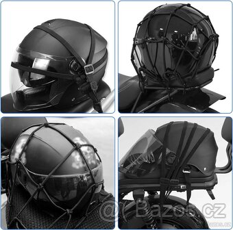 Set 2 kusů upevňovacích sítěk na moto + 2 pásy - 4