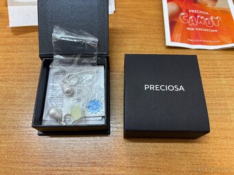 Preciosa Stříbrné náušnice Pearl Heart s říční perlou Precio - 4