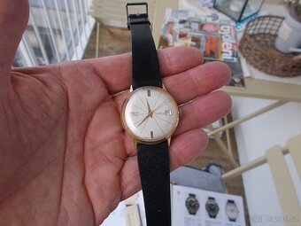 vzacne zlacene hodinky prim 17 jewels rok 1967 ala diplomat - 4