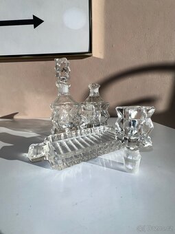 5 dílná sada flakónů a podtácku Bohemia Crystal - 4