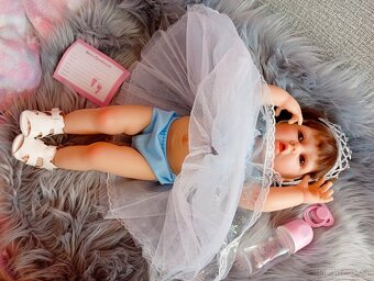 Realistická Reborn panenka modrá princezna - 4