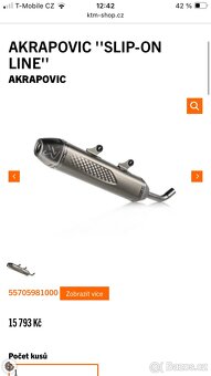 KTM Exc 300 Koncovka slip on Akrapovic - 4