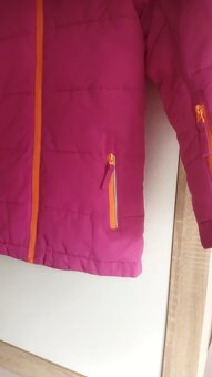 Nádherná malinová krásná bunda s kapucí 122/128 - 4