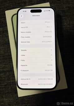Apple iPhone 15 128gb Green kondice baterie 87% s kabelem po - 4