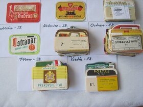 pivní etikety sbírka Severní Morava 11 pivovarů 2500ks - 4