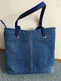 OBR květy - jeans - přívěsek - 4