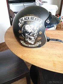 Otevřená Helma na chopper Black heart - 4