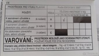 Dětské nafukovací sedátko - kruh do vody 11-15 kg - 4